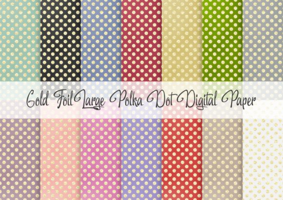 Download Gold Foil Large Polka Dot Digital Paper - Digital paper Collection