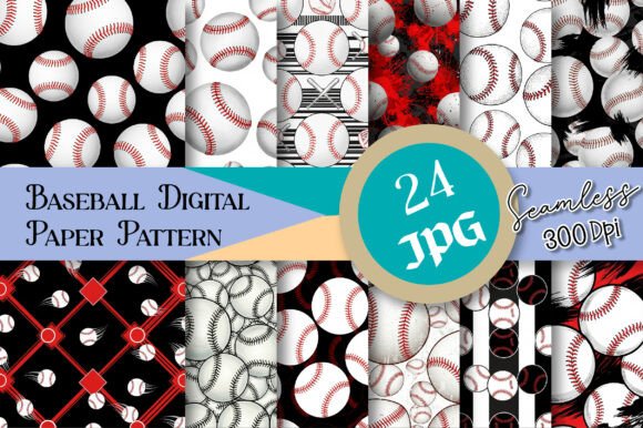 Download Baseball Digital Paper Pattern - Digital paper Collection