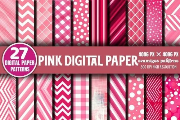 Download Pink Digital Paper Pack Bundle - Digital paper Collection