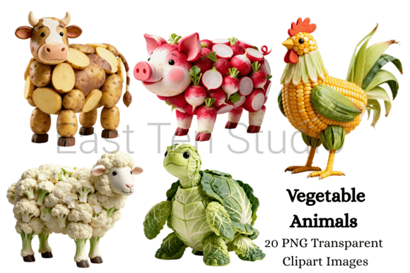 Download Vegetable Animals Clipart - Vegetable Collection