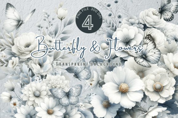 Download White Flora Watercolor Flowers - Flower Collection