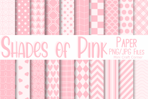 Download Shades of Pink Digital Paper - Digital paper Collection