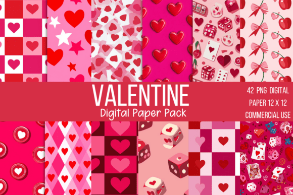 Download Lucky in Love Digital Paper - Digital paper Collection