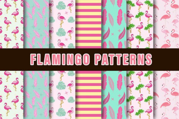 Download Flamingo Digital Paper Patterns - Digital paper Collection