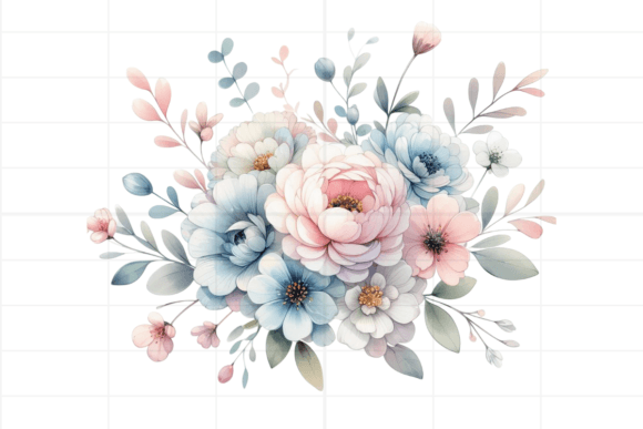 Download Watercolor Colorful Flowers Bouquet - Flower Collection