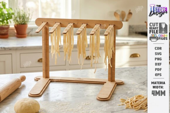 Download Wooden Pasta Drying Rack Laser Cut | CNC - Premium Resources