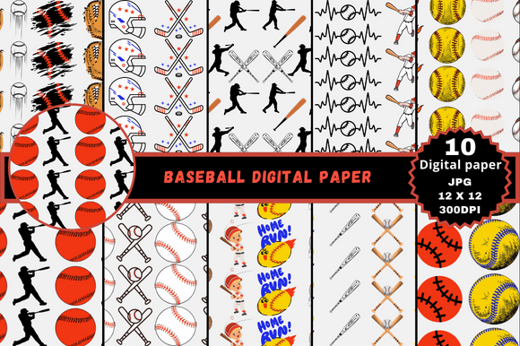 Download Baseball Digital Paper - Digital paper Collection