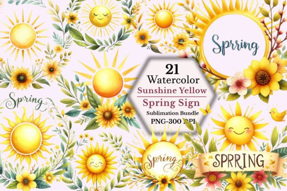 Download Sunshine Yellow Spring Sign Clipart - Clipart Collection