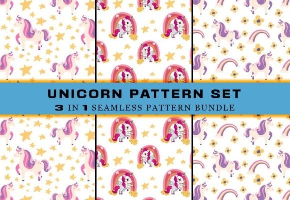 Download Unicorn Seamless Pattern Digital Papers - Digital paper Collection