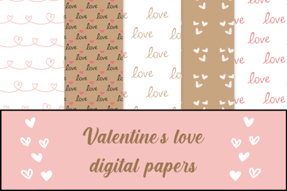 Download Valentines Love Digital Paper - Digital paper Collection