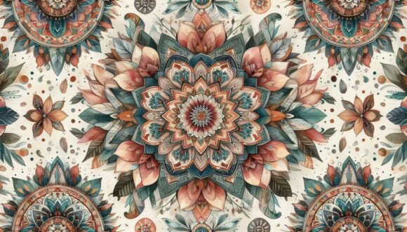 Download Bohemian Mandala Flowers - Flower Collection
