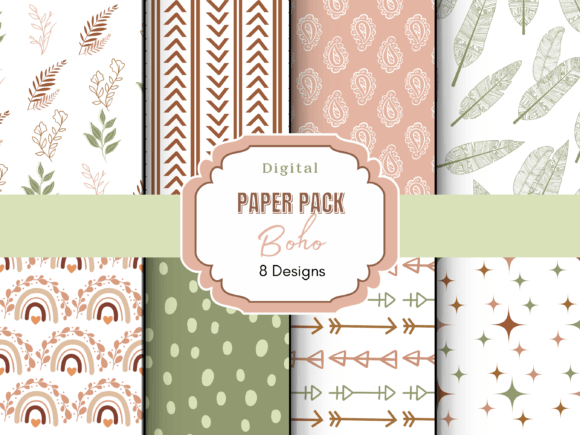 Download Boho Pattern Digital Paper - Digital paper Collection