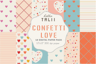 Download Confetti Love Digital Paper - Digital paper Collection