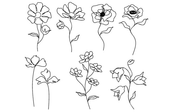 Download Collection of Hand Drawn Flowers - Flower Collection
