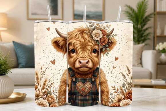 Download Cute Highland Cow Autumn Flowers - Flower Collection