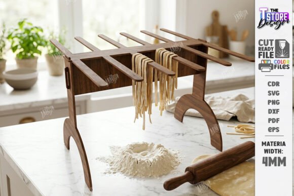 Download Wooden Pasta Drying Rack Laser Cut | CNC - Premium Resources