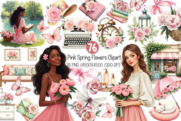 Download Pink Spring Flowers Clipart - Flower Collection