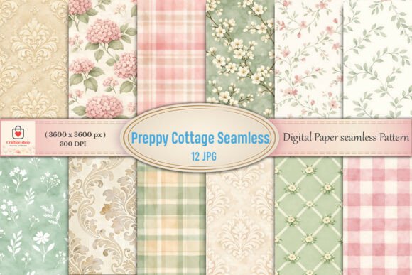 Download Cottagecore Floral Digital Paper Bundle - Digital paper Collection