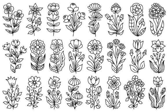 Download Hand Drawn Flowers - Flower Collection