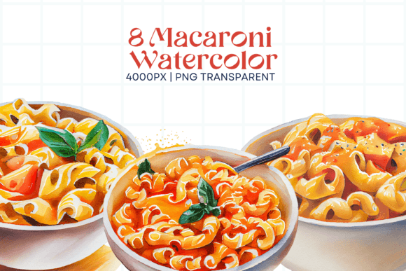 Download Macaroni Watercolor Sublimation Clipart - Clipart Collection