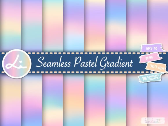 Download Seamless Pastel Gradient Digital Papers - Digital paper Collection