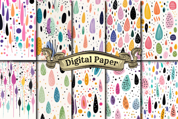 Download Abstract Boho Pattern Digital Papers - Digital paper Collection