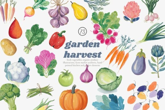 Download Watercolor Vegetable Clipart Set - Vegetable Collection