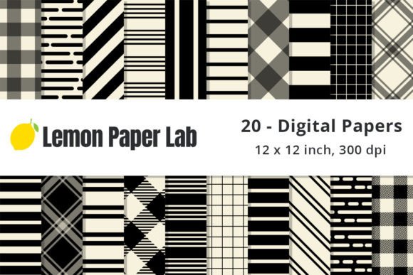 Download Black and Cream Stripes Digital Paper - Digital paper Collection