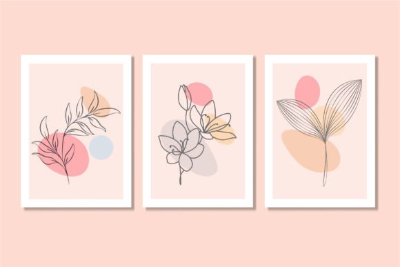 Download Minimal Flowers Leaves Wall Art Poster - Flower Collection