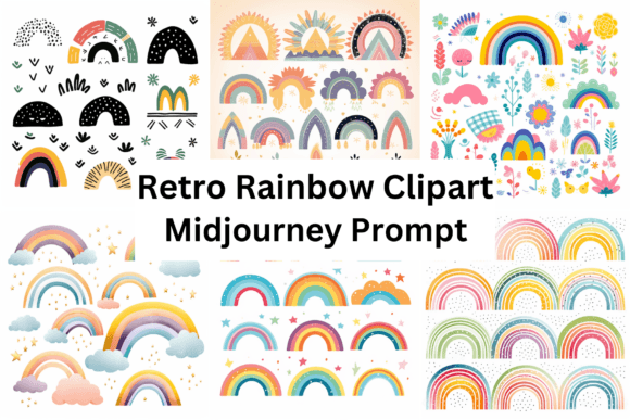 Download Prompt for Retro Rainbow Clipart - Clipart Collection