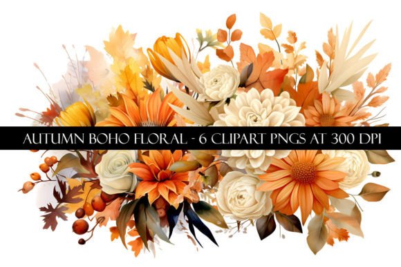 Download Autumn Boho Flower Clipart - Flower Collection