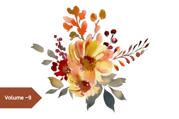 Download Watercolor Vintage Fall Flowers Clipart - Flower Collection