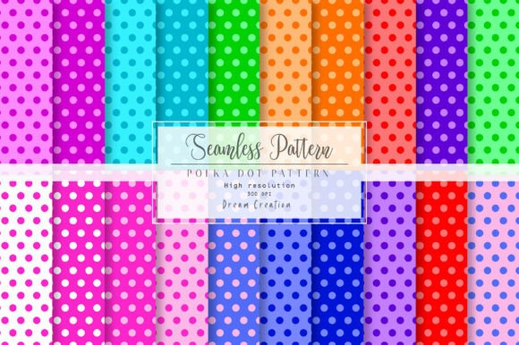 Download Rainbow Polka Dot Digital Paper - Digital paper Collection