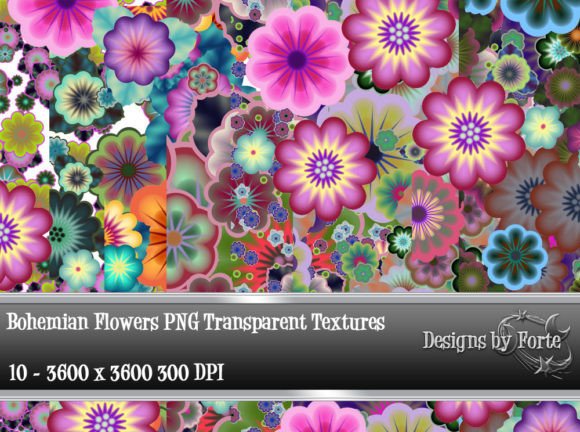 Download Bohemian Flower PNG Transparent Textures - Flower Collection