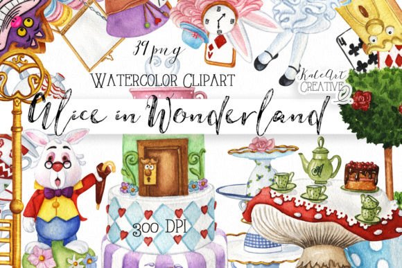 Download Alice in Wonderland Sweets Clipart. - Clipart Collection