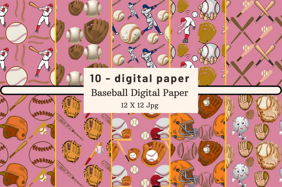 Download Baseball Digital Paper - Digital paper Collection