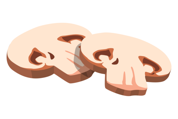 Download Champignon Slice Icon. Fresh Raw Mushroo - Champignon Collection