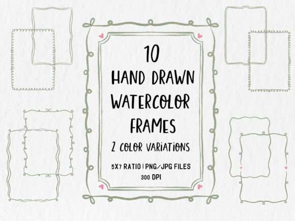 Download Watercolor Frame Clipart Bundle PNG - Clipart Collection
