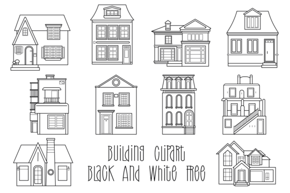 Download Building Clipart Black and White Free - Clipart Collection
