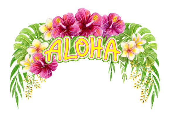 Download Aloha Hawaii Greeting. Tropical Flowers. - Flower Collection