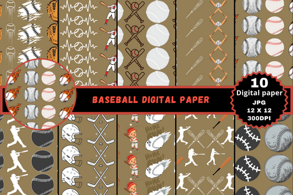 Download Baseball Digital Paper - Digital paper Collection