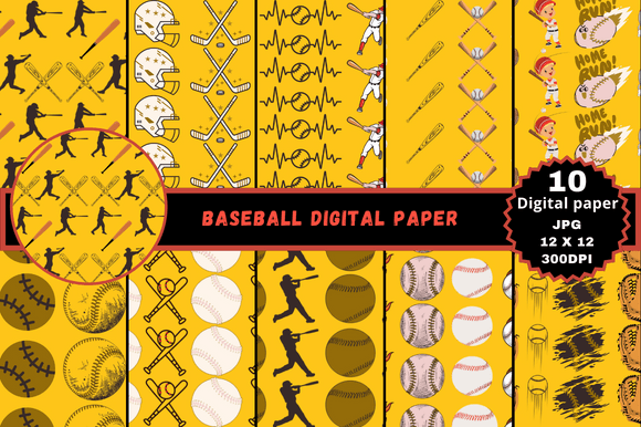 Download Baseball Digital Paper - Digital paper Collection
