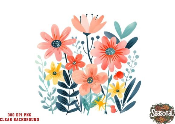 Download Cute Autumn Flowers Clipart - Flower Collection