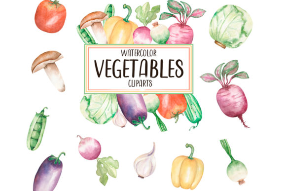 Download Watercolor Vegetable Clipart. - Vegetable Collection