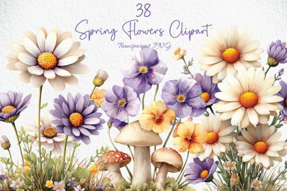 Download Spring Flowers Clipart PNG - Flower Collection