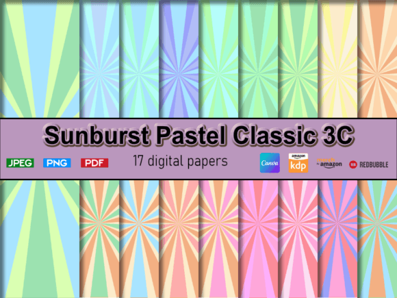 Download Sunburst Pastel Background Digital Paper - Digital paper Collection