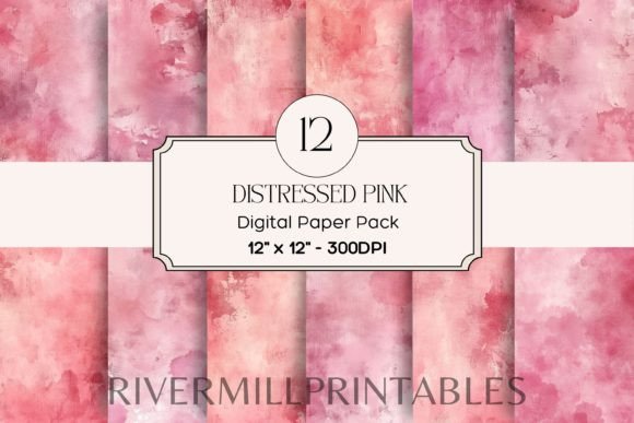 Download Grunge Pink Digital Paper Pack - Digital paper Collection
