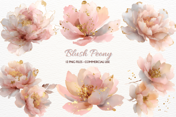 Download Blush Peony Clipart Spring Flowers PNG - Flower Collection