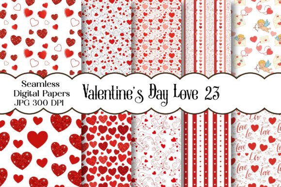 Download Valentine’s Day Love Digital Paper - Digital paper Collection