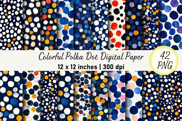 Download Colorful Polka Dot Digital Paper - Digital paper Collection